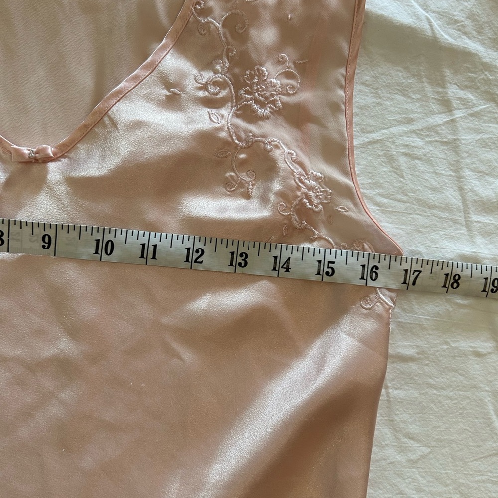 VINTAGE OSCAR DE LA RENTA‎ Pink Label Satin Slip Dress Maxi Negligee S - Picture 11 of 14